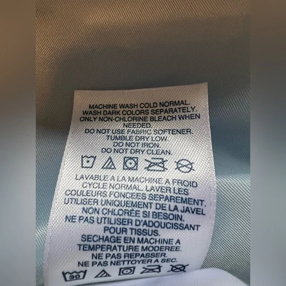 Lands' End Baby Blue Trench Coat with Belt - Picture 8 of 12